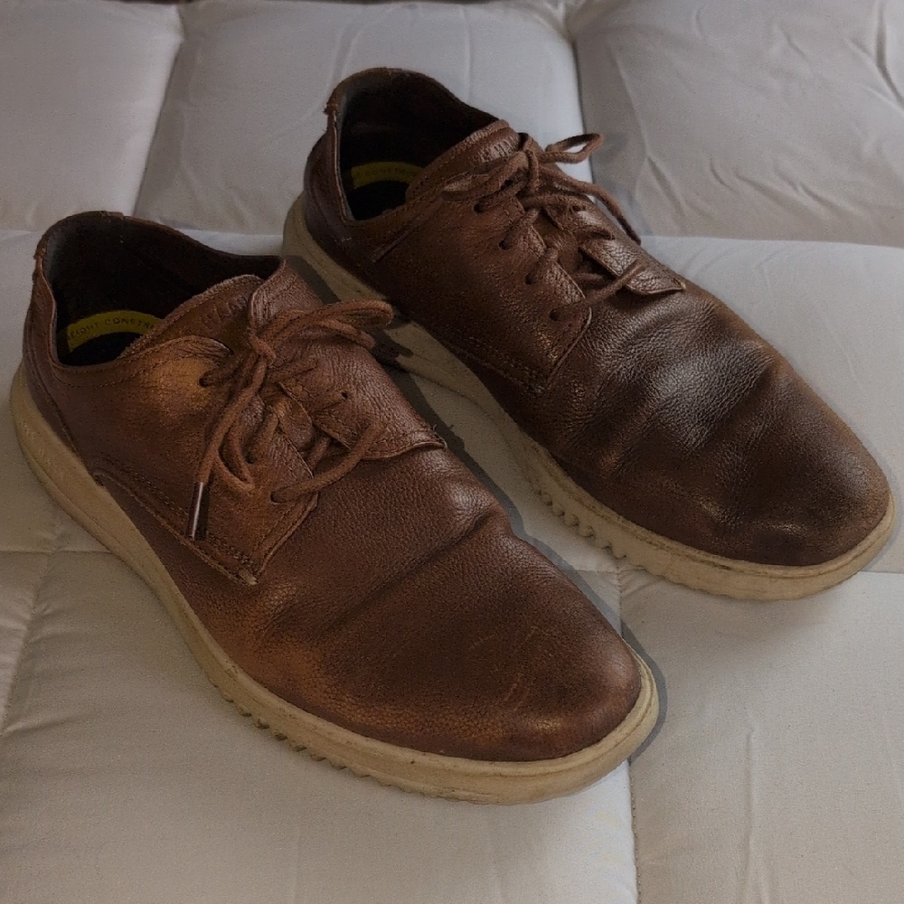 Cole Haan Brown Leather Men's Oxfords